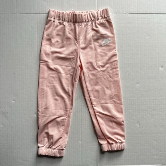 Nike Therma Tracksuit Girls 2PC Set Full Zip Tricot Jacket Pants Pink 4 3-4Yr - Picture 6 of 9